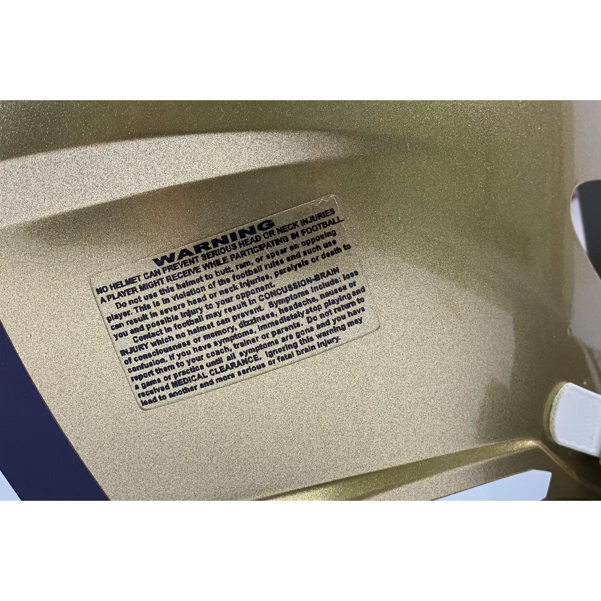 Warning Label Decal For Football Helmets Warning Label Decal For Football Helmets