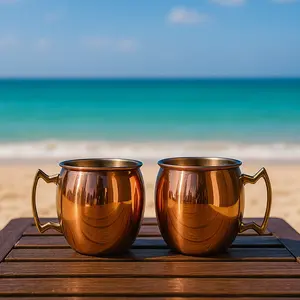 Copper Moscow Mule Cup Mug - Smooth Metal 20oz