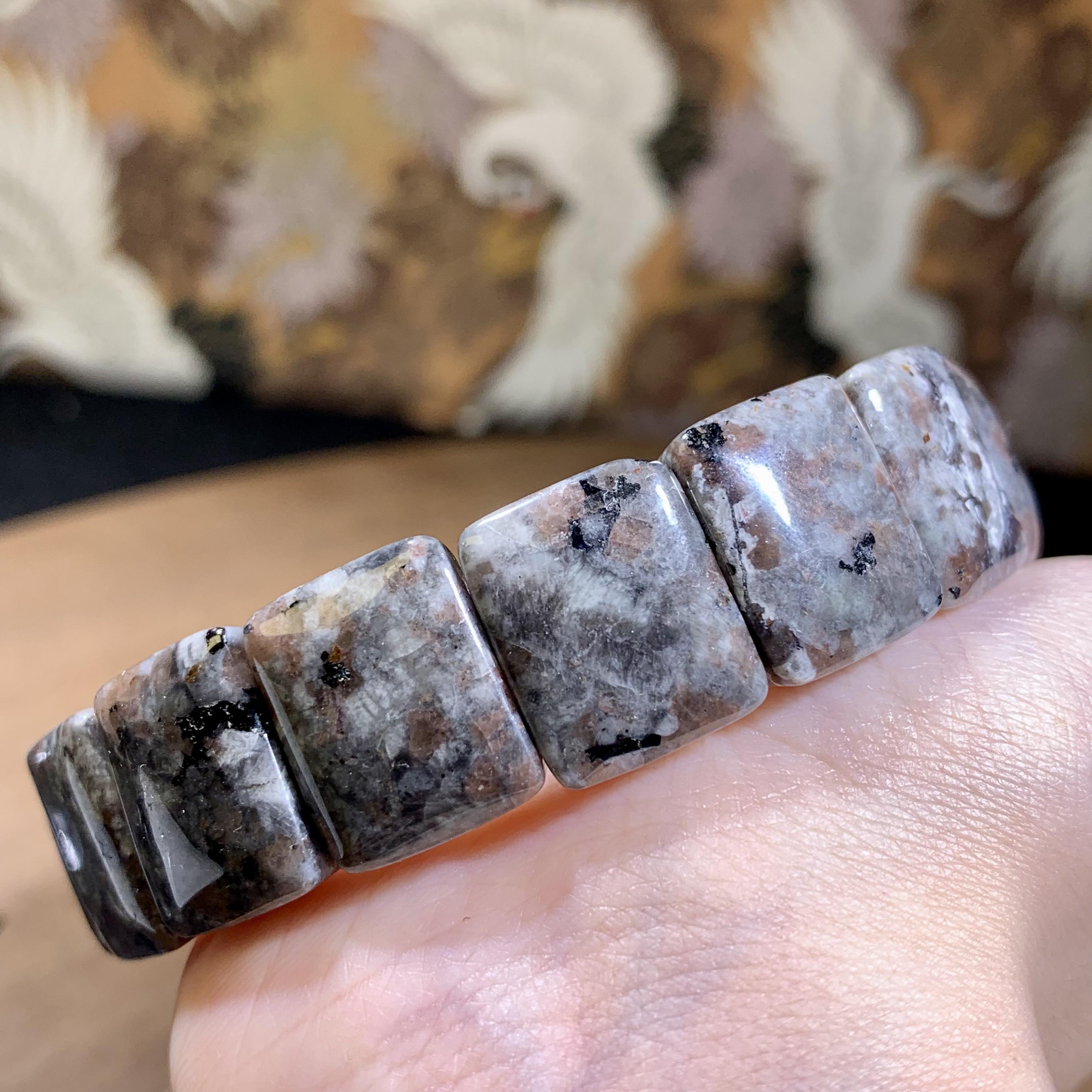 【Yooperlite】Yooperlite Handmade Elastic Bead Bracelet Bracelet for Men and Women, Enhancing Positive Energy