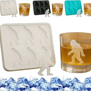 [FathersDayGift]Bigfoot Ice Mold, Sasquatch Shape Silicone Ice Cube Molds, Funny Silicone Popsicle Molds for Halloween Party Drinks, Easy Release & Dishwasher Safe Utensils-MM1
