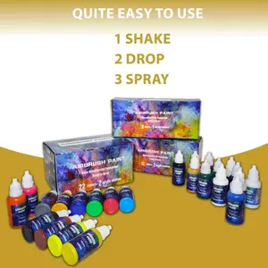 Water-Based Acrylic Paint Set, 22 Colors Include Diluters, Ideal for Metal & Plastic Models, Canvas, Wood, Beginner & Artist Quality