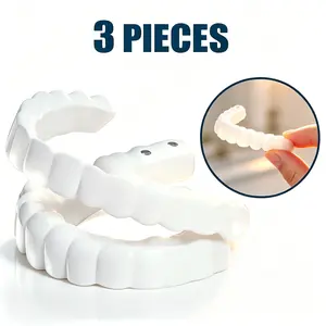 [3Pair ] Temporary Tooth Repair Kit Temporary/Broken Teeth Filling, Gap Filling Flexible & Moldable Cosmetic Smile Cover Instant Visual Enhancement, Flexible Fit & Effortless Photo-Perfect Teeth Men & Women