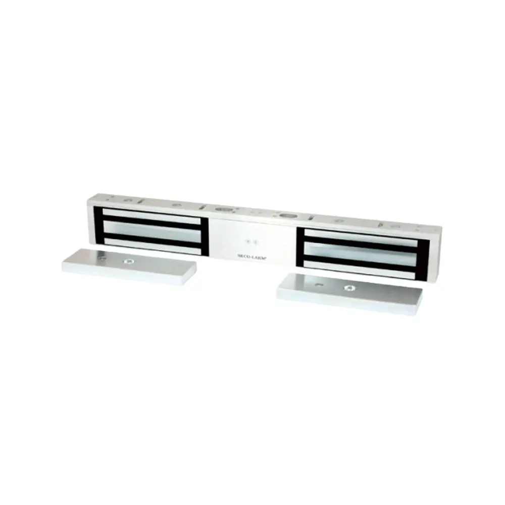 SECO-LARM E-941DA-600PQ Double-Door Maglock Electronic Door Lock, 600-lb Holding Force per Unit, Integrated Sensor, LED Indicator, UL Listed
