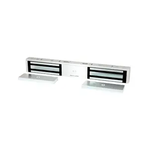 SECO-LARM E-941DA-600PQ Double-Door Maglock Electronic Door Lock, 600-lb Holding Force per Unit, Integrated Sensor, LED Indicator, UL Listed