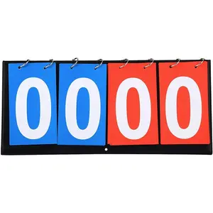 4-Digital Portable Table Top Scoreboard Flipper, Multi Sports Score Flip Scoreboard Score Keeper