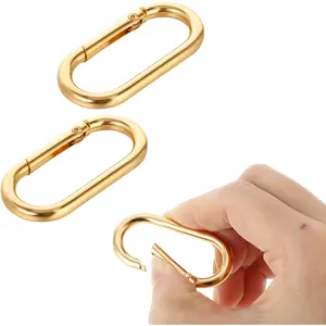 2 count  Key Ring,  Carabiner,  Carabiner Clip Oval Snap Clip, Metal  Clip for Purse Strap Alloy Round Buckle Key Hook for Bags Purse  Replacement