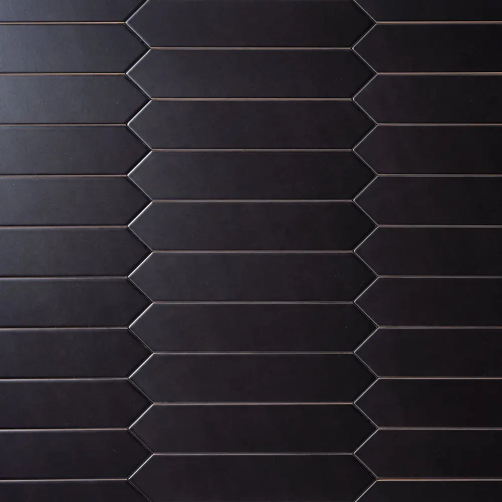 Venice Black Picket 2x10 Ceramic Tile Sample