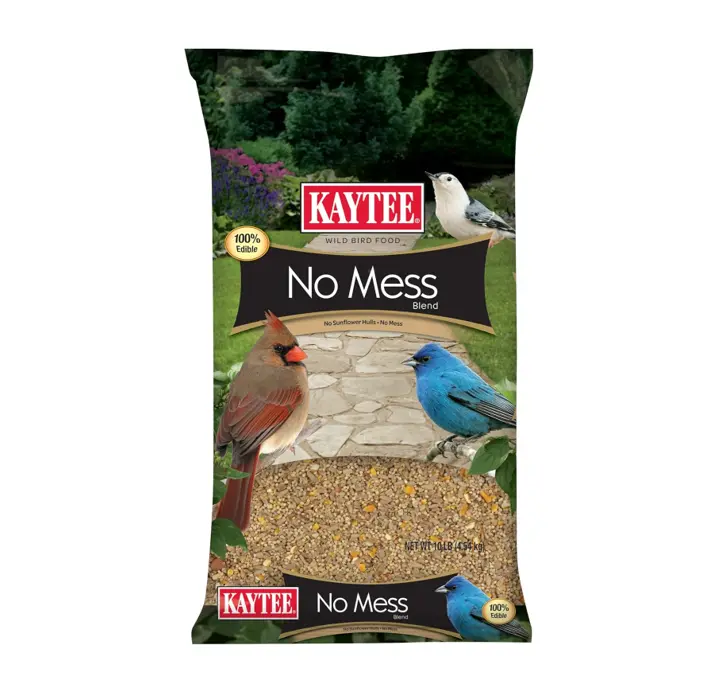 Wild Bird (No Mess or Waste Free) Food Seed Blend For Blue Jays, Woodpeckers, Juncos, Cardinals, Grosbeaks, Sparrows, and Finches, 10 Pound