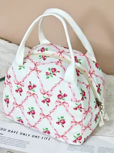 Lunch bag printing Valentine's Day gift looks good 2025 autumn and winter outdoor picnic lock fresh ice bag portable large capacity work lunch lunch box lunch box thermal bag printing good looking Insulated Lunch Bag