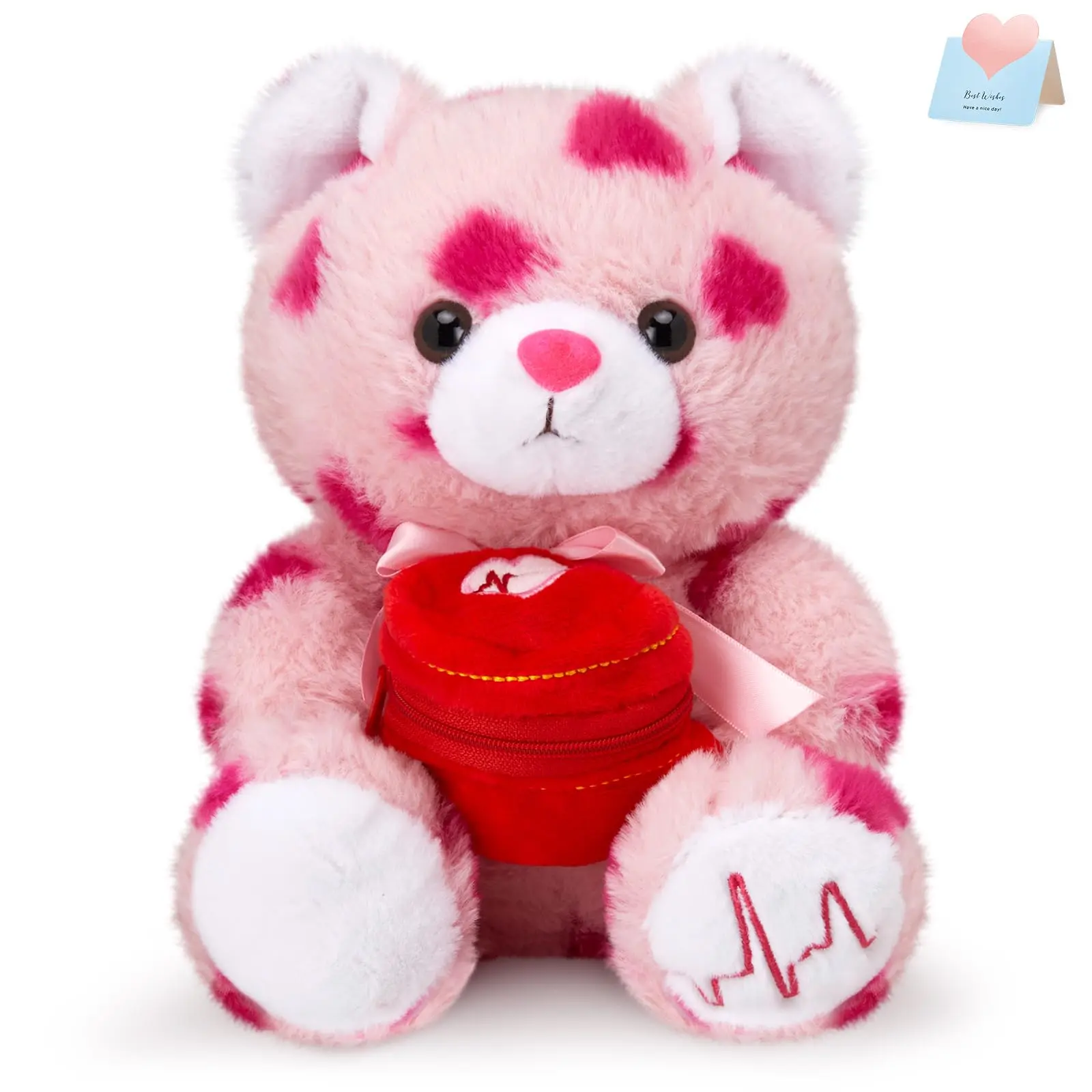 Valentine’s Day Love Teddy Bear Plush Soft Stuffed Animal Romantic Cute Love Teddy Bear Plush for Lovers/Girlfriends Best Valentine's Day Gifts 9.5 Inch