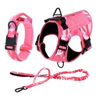 Pink Camo Harness and leash and collar