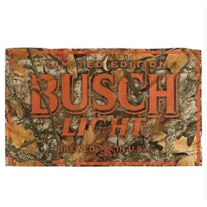 Busch Beer Brown Camo Velvet Wall Tapestry - 40x30in (102x76cm) Durable Light Home Textile, Cool Room Decor, Room Accessories Wall Tapestries for Summervibes, Outdoor Decor