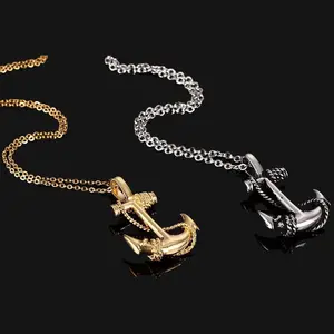 Anchor Pendant Personalized Punk Necklace for Men and Women Pirate Anchor Necklace Pendant