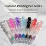 Sparkle Sand Bead Filler Pen - Zinc Alloy DIY Craft Tool with 12 Threaded Pen Tips, Resin-Compatible for Diamond Painting Cross Stitch, Sparkling Resin Art Supplies