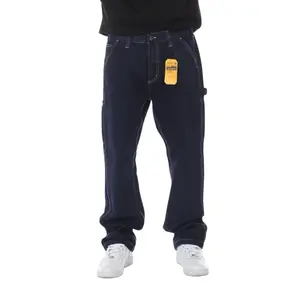 Dark Navy Relaxed Fit Carpenter Jeans for Men Comfortable and Durable Workwear