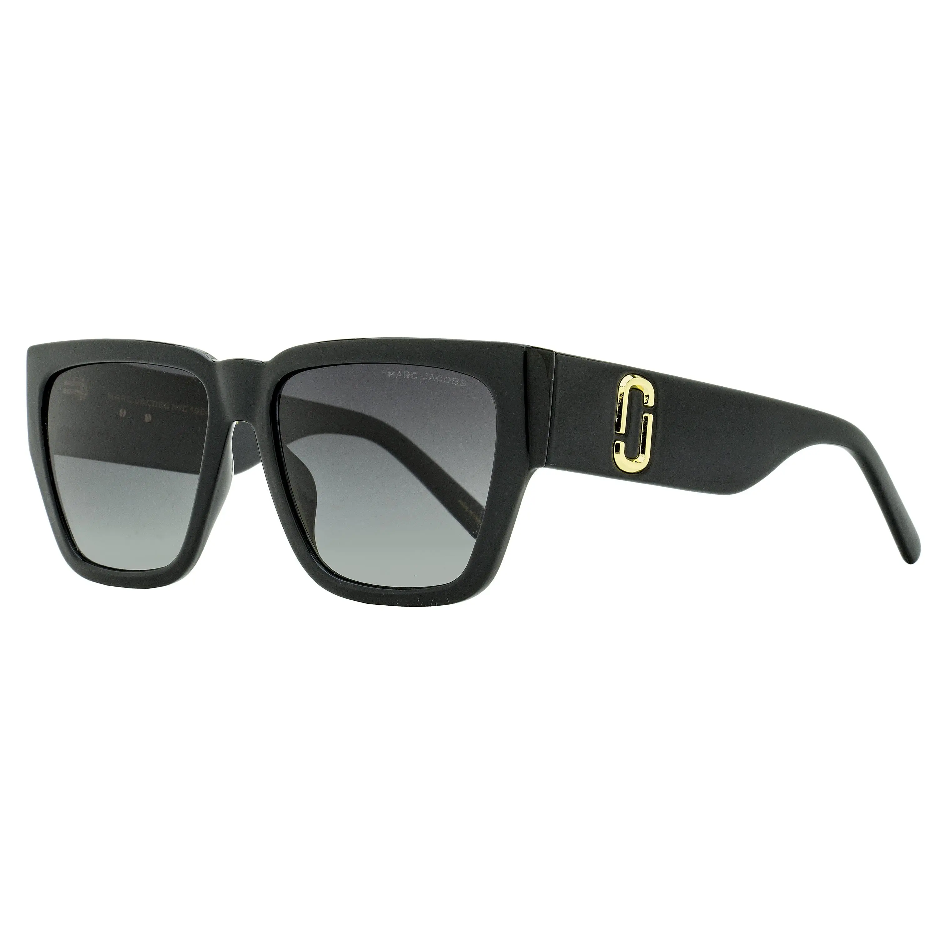 Marc Jacobs Luxury Square Logo Polarized Sunglasses, Marc 646/S 08AWJ, Black Frame, 57mm Lens Width, Luxury Sunglasses
