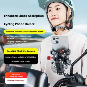 Universal Bike Phone Mount for Motorcycle Bicycle E-Bike Scooter |   Anti-Shake Handlebar Holder for Riding GPS Navigation & Camera Vlog Recording