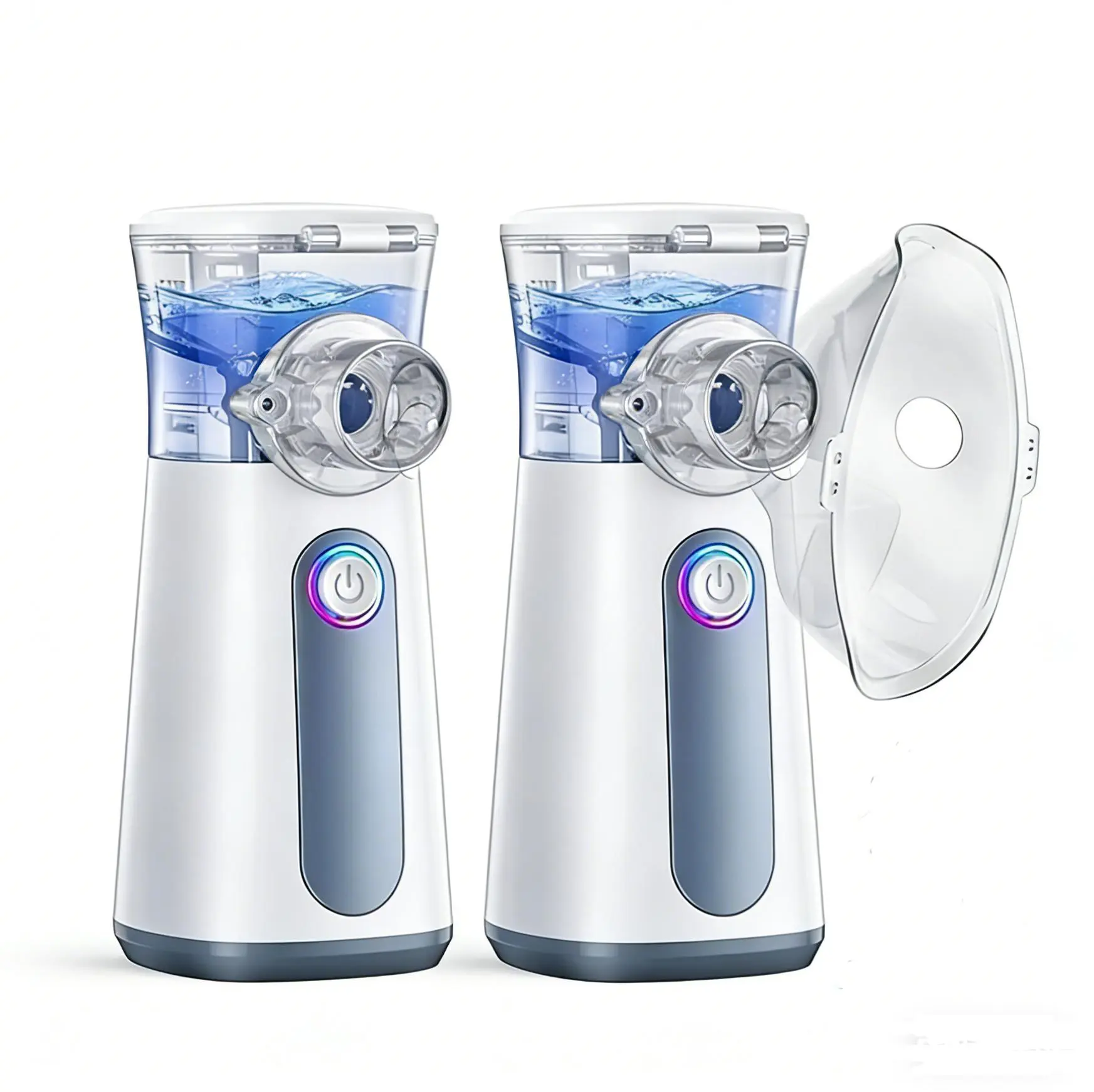 2 PCS USB Portable Smart Humidifier 400mA LithiumBattery for for Adults & Kids Adjustable  for Breathing Problems & FacialHydration No Battery Installation Needed