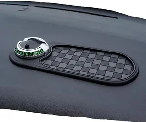Car Dashboard Anti-Slip Mat Phone Mount - Adjustable Sticky Grip for Phone, GPS & Accessories, Silvery