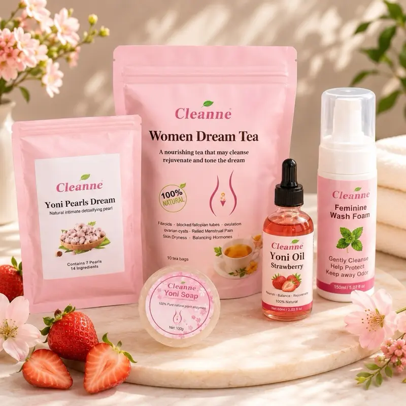 Cleanne Women's Herbal Cleansing  Dream Set - 100% Natural Dream Tea (10 Bags) & Yoni Pearls