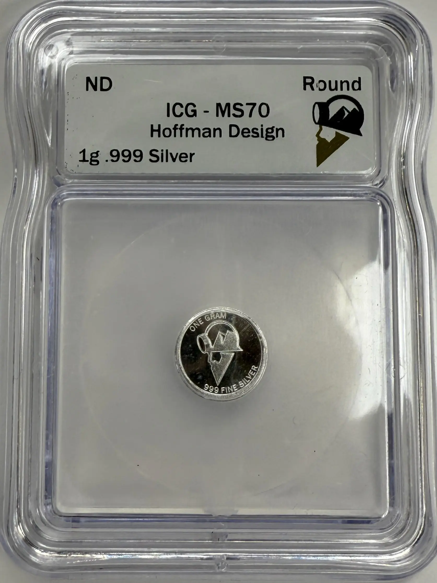 Hoffman Design Certified 1 Gram .999 Silver MS70 Hoffman Design Certified 1 Gram .999 Silver MS70