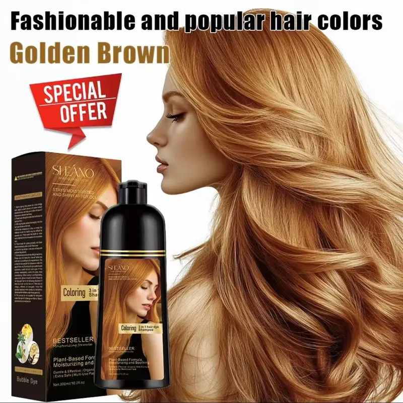 2026 Trend Hair Dye Shampoo 3-in-1 Herbal Color-Protecting Shampoo
