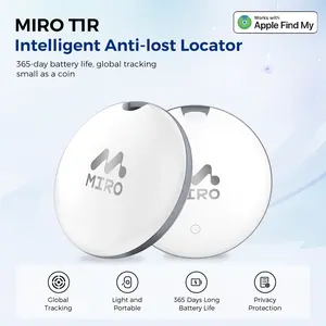 Apple Verified Miro Smart Bluetooth Tracker, 8-12 months ultra-long battery life, Compatible with Apple Find My (iOS only), Portable, Lightweight, IP6 Waterproof