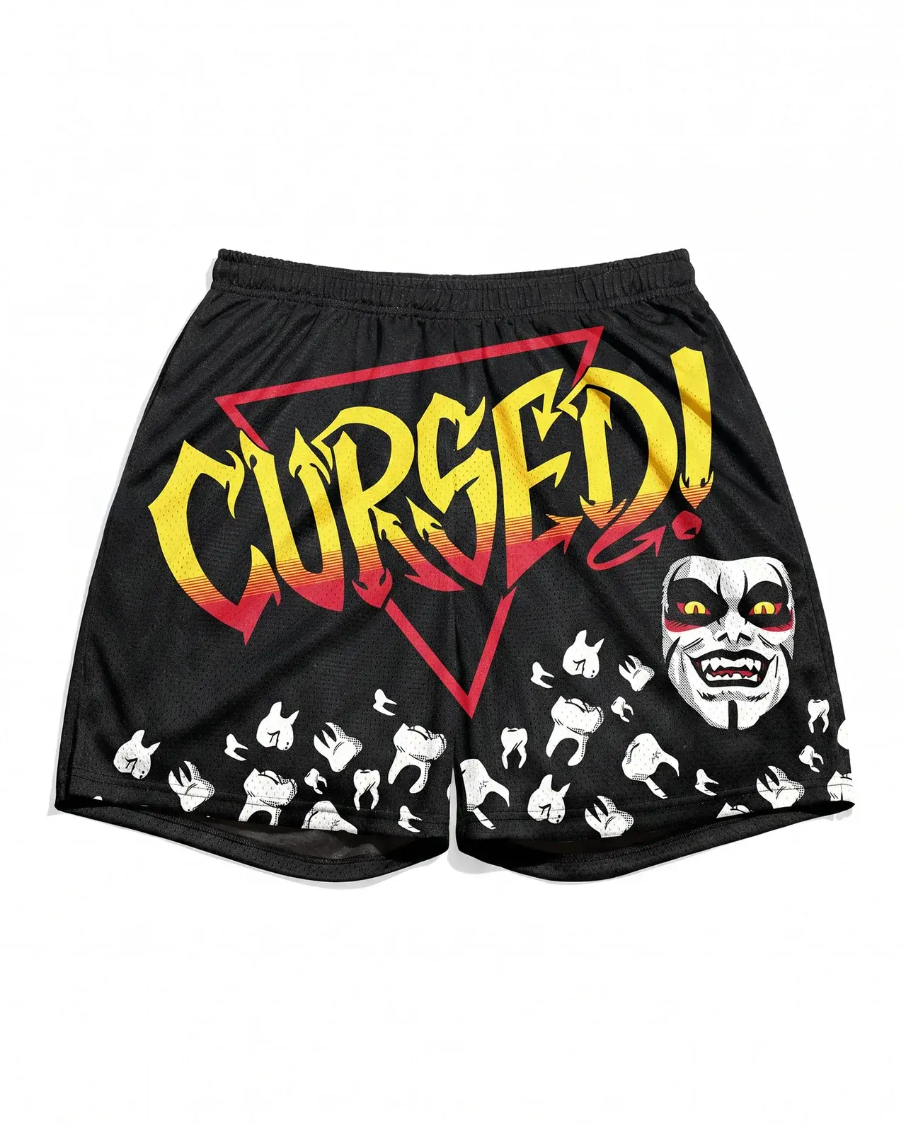 Chalk Line Danhausen Cursed Retro Shorts – Premium Wrestling Mesh Shorts for Men | Midweight Athletic Gym Shorts | Retro Streetwear & Everyday Casual Wear