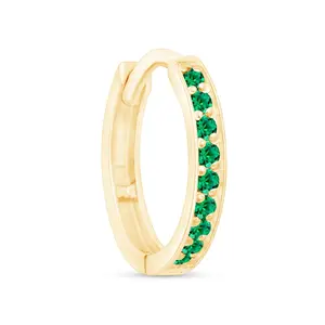 Emerald Cartilage Hoop Earring