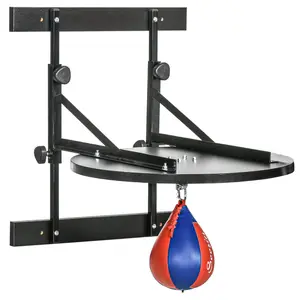 [Fahuac] Soozier Adjustable Speed Bag Platform, Wall Mounted Speed Bags for Boxing with 360-Degree Swivel and 10'' Speedbag, Heavy Duty Steel Frame, Space Saving for Home Gym