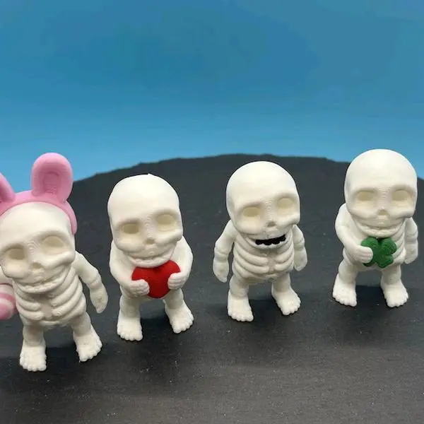 3D Printed Articulated Mini Skeletons - Fidget Friends