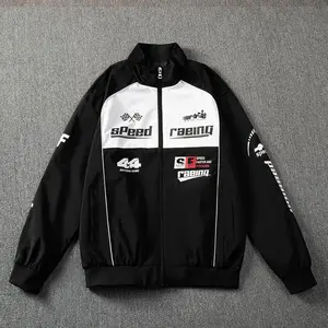 Men's Colorblock Letter Print Zip Up Jacket, Regular Fit Casual Pocket Funnel Neck Windproof Outerwear for Daily Wear, Men's Clothes for All Seasons, Coats faux fur coat jackets fur coat bomber