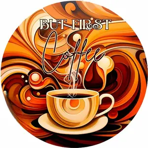 Coffee Pattern DIY Diamond Arts Colorful Painting Kit without Frame, 5D Diamond Arts Colorful Painting Kit, Wall Art Decor for Home Living Room