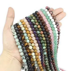 12MM Varied Kinds Natural Gemstone Smooth Round Loose Beads DIY For Jewelry Making Design Handmade Crafts Bracelet, Necklace, Earrings,Semi Precious Stone, Gemstone Spacer beads,Round Shape Beads