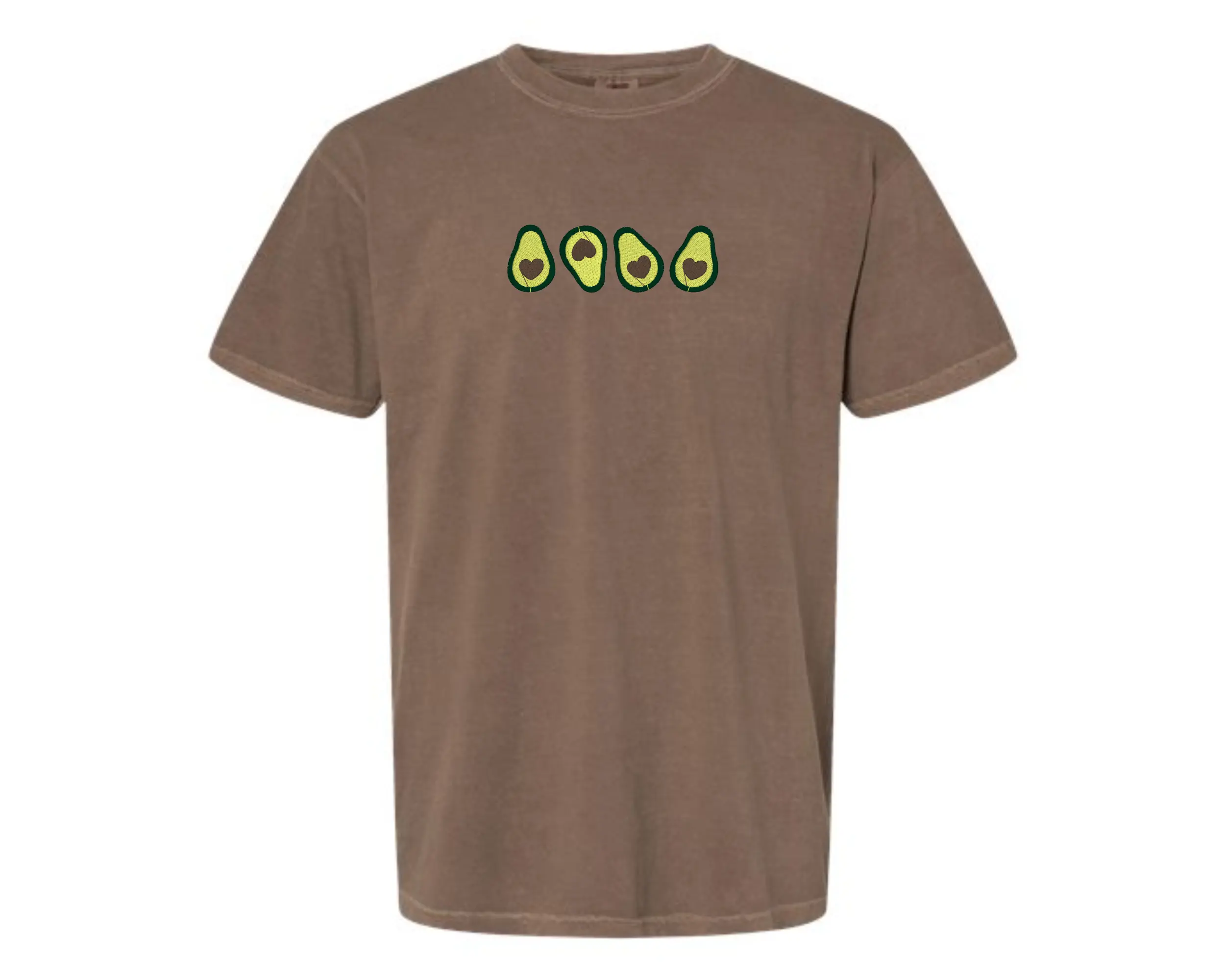 Embroidered Tshirt, Avocado Tshirt, Cute Embroidered Shirt