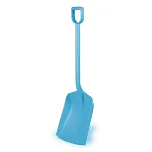 Plastic Shovel with Handle for Feed, Bedding, and Cleanup