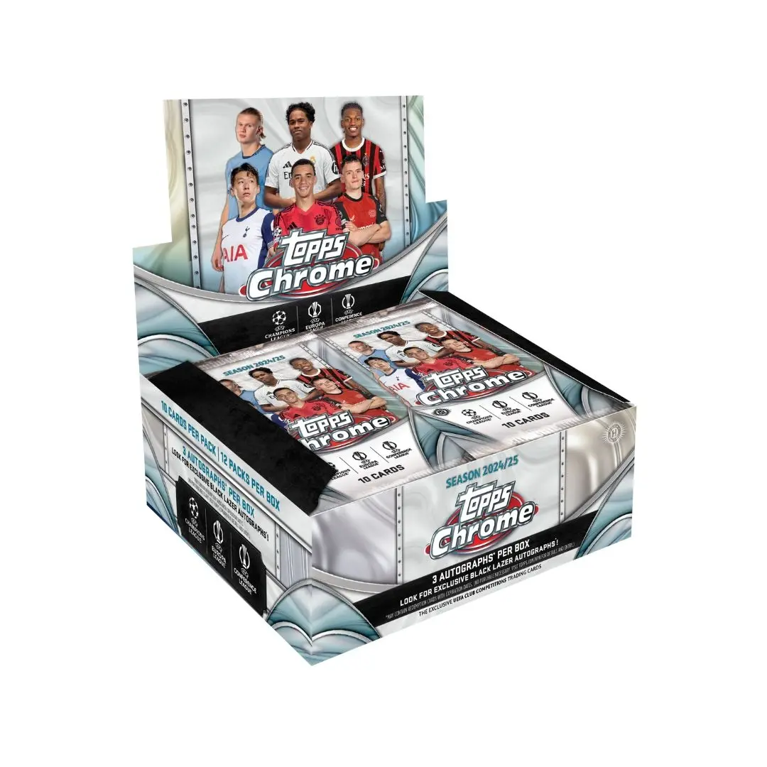 2024-25 Topps Chrome UEFA Club Competitions Soccer Jumbo Box
