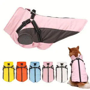 HAPPYDOG New Autumn/Winter Dog Clothes, Reflective Night Walking Jacket with Leash Attachment for Small to Extra Large Breeds, High-Neck Windproof Warm Fashionable Vest S-5XL, Dog Jacket, Dog Coats For Small Dogs, Small Dog Snowsuit, Dog Winter Clothes,