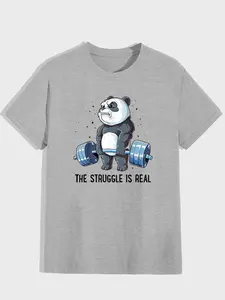 [REA-SHOP] Men tshirt Comfortable Casual Crew Neck Short Sleeve Medium Stretch Cotton T-Shirt for Men - Machine Washable.