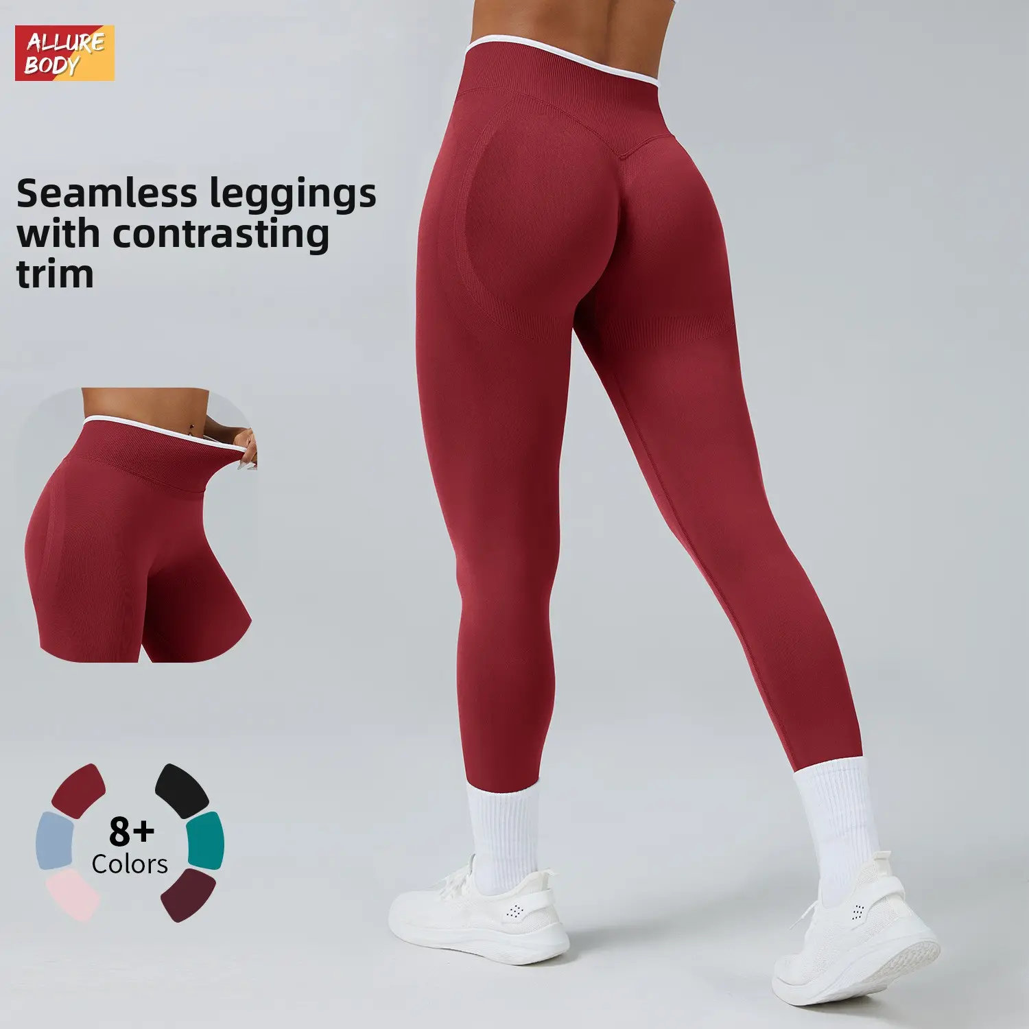 Women's Body-Fitting Athletic French Terry Sports Leggings - Abdominal Compression, Quick-Drying, Peach Butt Sculpting, Low Friction for Yoga & Run, Outdoor Fitness Bottoms, Abdominal Compression Women's Sports Leggings