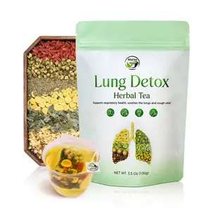 Lung Detox Tea - Cough, Shortness of Breath | Organic Natural Ingredients with Thyme, Monk fruit & Chrysanthemum for Lung Cleanse - 100g(3.5oz) - GMO Free, Herbal Tea Beverage | iTREE · Vital-Tea