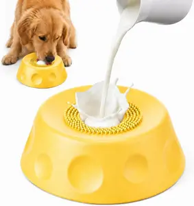 Dog Lick  with Rolling Ball, Slow Feeder for Liquid Treats, Anti-Slip Suction Cup Design, Tongue Cleaning & Anxiety Relief Pet Enrichment Toy for All Breeds feed bowl