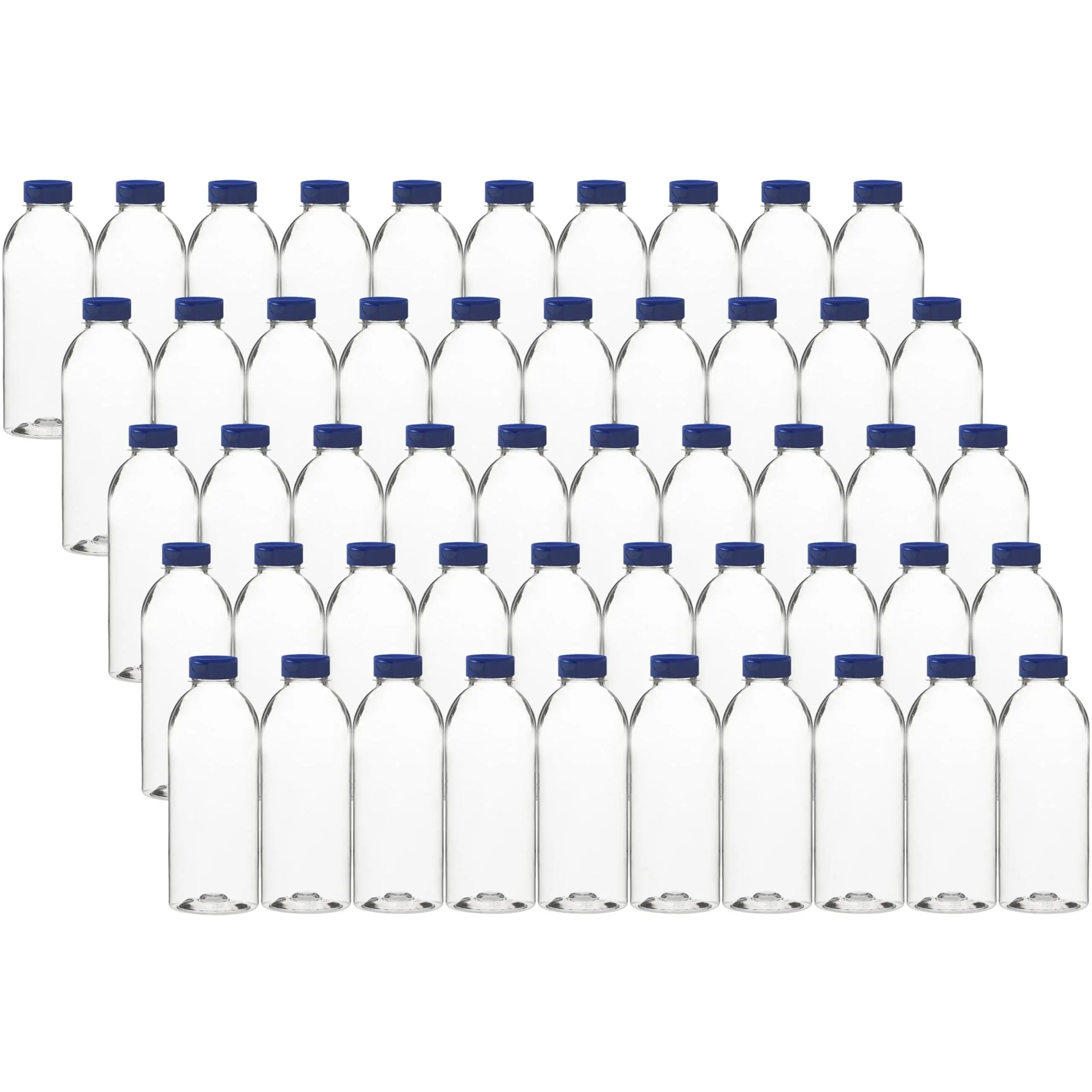 Rani Clear Plastic Bottles | 20oz PET Bottle with Flip-top Caps | BPA - FREE | Home & Commercial Use, Containers for Sauces, Condiments, Shampoo, Lotion, Sanitizer| Made in USA - Pack of 50