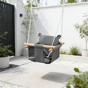 Cotton Linen Swing Chair Set, Indoor Home Hanging Chair, Patio Swing Chair, Outdoor Swing Chair, Cartoon Animal Design, Safety Anti-Tip, Festival Gift, Comfortable & Stylish