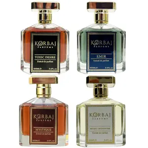 KORBAJ PARFUMS Toxic Desire - Emir - Mystique - Musky Signature - Arabian Perfume for Women and Men, EDP Mens Cologne with Cognac Oil, Oak Absolute, Cinnamon Essence, Tonka Bean - Sandalwood, Praline - Vanilla Perfume 100ml