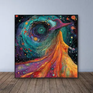 Starry Night Witch Pattern DIY Diamond Arts Colorful Painting Kit without Frame, DIY 5D Diamond Arts Colorful Painting Kit, Wall Art Decor for Home