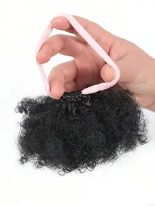 Synthetic Afro Coily Hair Bun, Natural Fluffy Hair Bun with Hair Tie, Fashion Hair Accessories for Women & Girls, Synthetic Soft Hairpieces