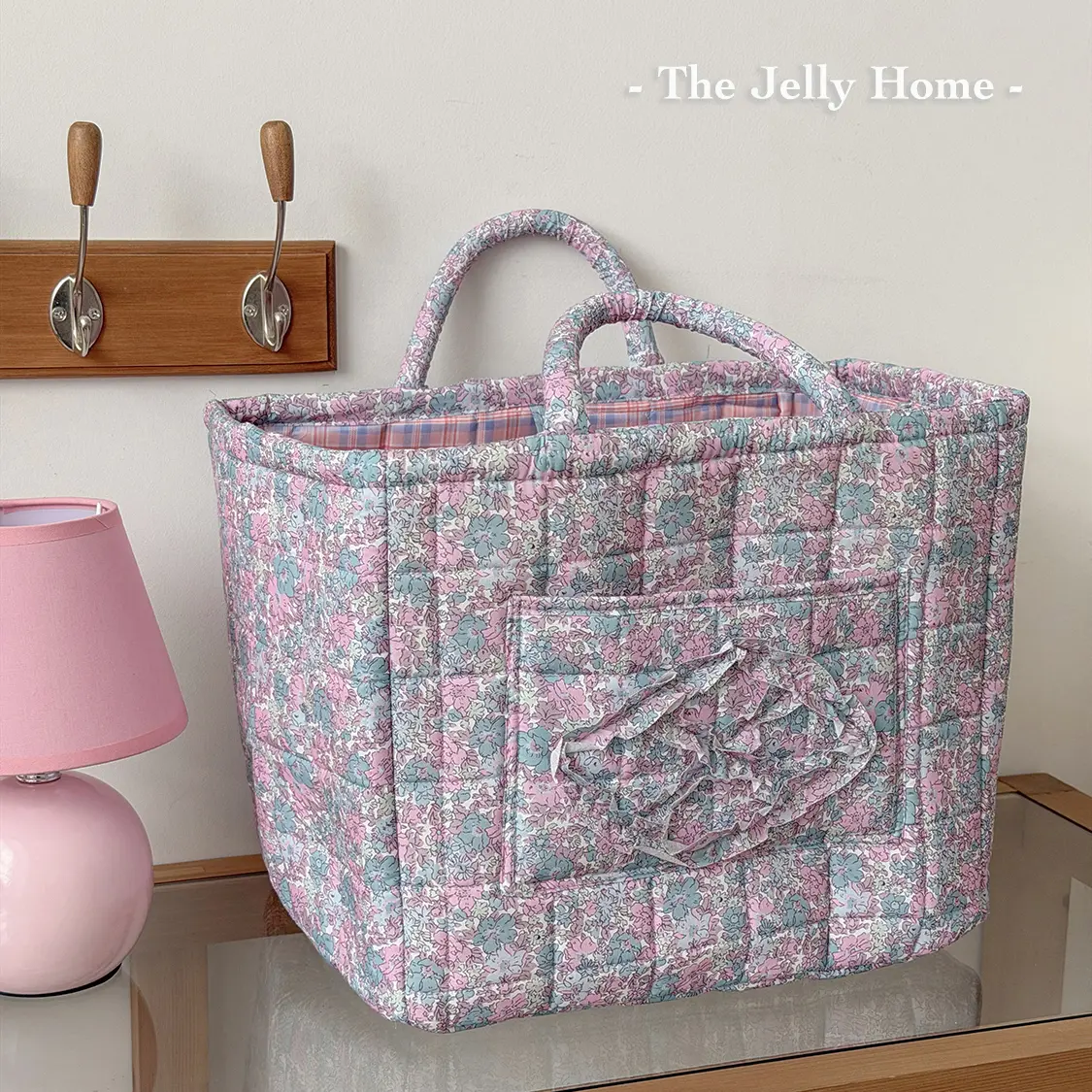 Quilted storage basket, large-capacity soft padded car organizer bag with foldable pockets—versatile interior storage for everyday use, school, work, shopping, and travel