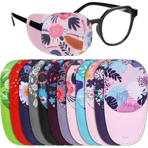 12 count Eye Patches for Adults Eye Patch for Glasses  Eyeglass Patch Cute Eye Cover for Eyeglasses Adults Left Right Eyes, 12 Mixed Styles (Cute Style)