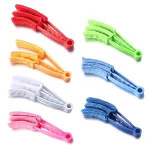 Microfiber Removable Washable Cleaning Brush Clip Household Duster Window Leaves Blinds Tool Venetian Window Blind Duster